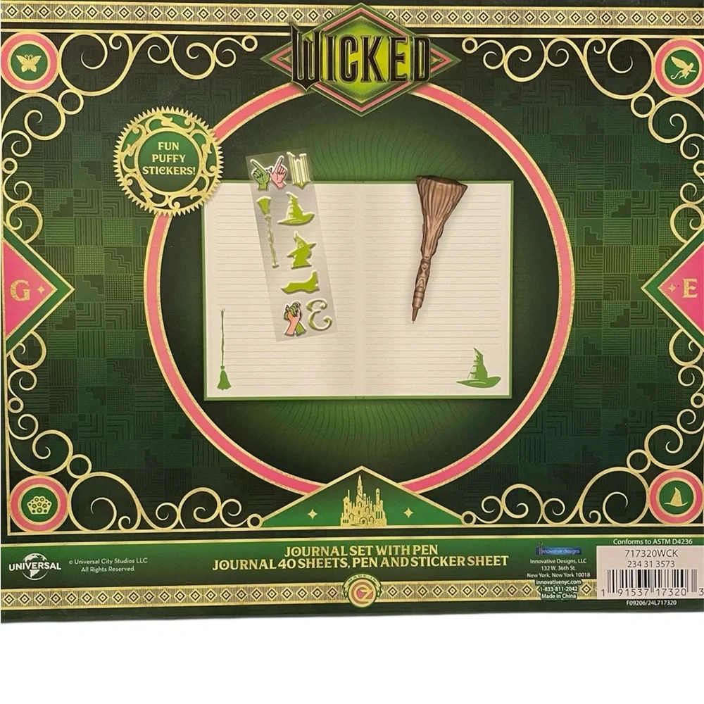 Wicked Journal Set with Pen and Stickers